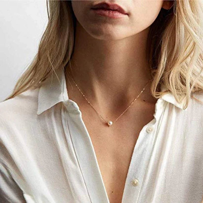 Silver White Pearl Pendant-OSL16