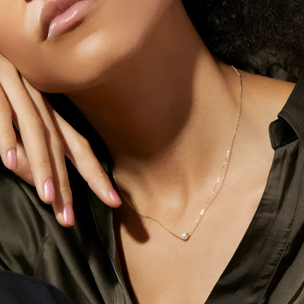 Layla Elegant Pearl Necklace (Gold-Tone | Anti-Tarnish)-OSL-26