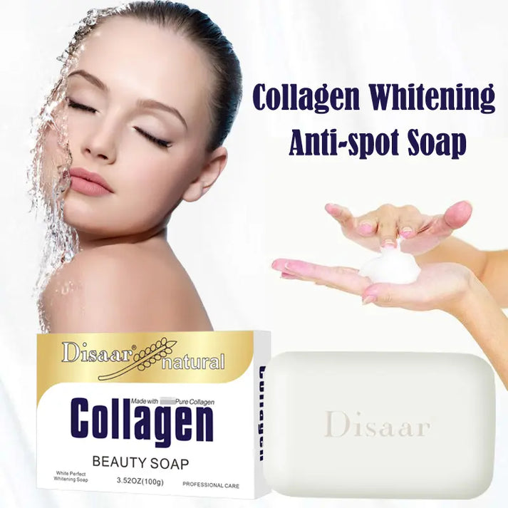 Natural Collagen Beauty Soap Clear Face Smooth Skin Reduces Open Pores Nourishment