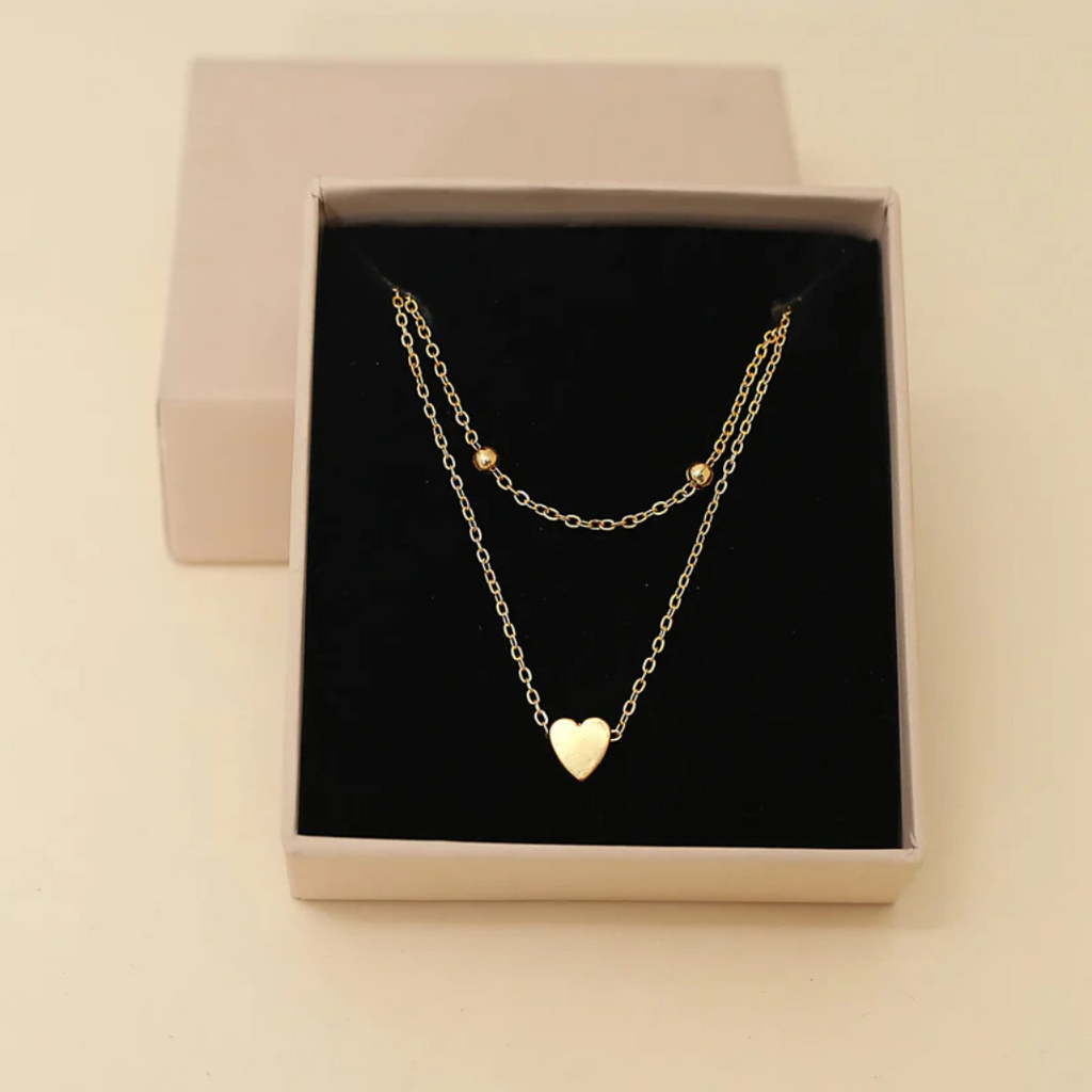 Scarlett Double Layer Necklace (Gold Finish | Anti-Tarnish)-OSL-29