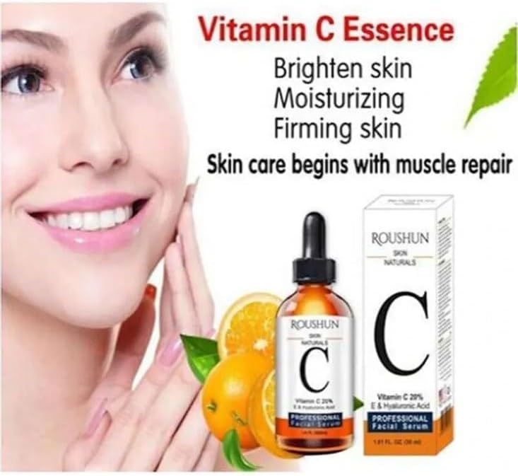 Roushun VIT C E & Hyaluronic Acid Professional Facial Serum 30ml (Made In Thailand)
