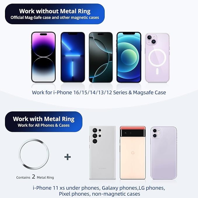 Vacuum Suction Magnetic Phone Holder – Black – free delivery