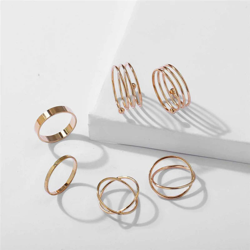 Pearl & Gold-Plated Jewellery Set with Necklace, Earrings, Rings & Bracelet for Women - OSL-142