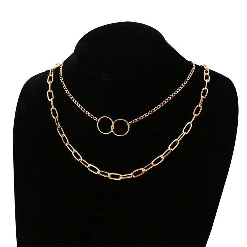Mesmerizing Cross Pendant Long Chain Gold Plated Necklace for Women (Anti-Tarnish) - OSL-144