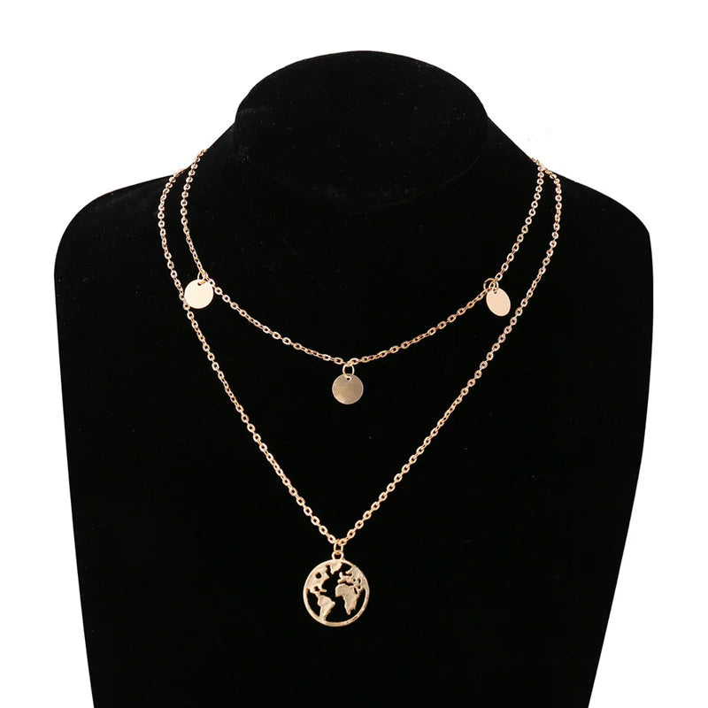 Exquisite Gold Plated Multi-Strand Necklace for Women (Anti-Tarnish) - OSL-146