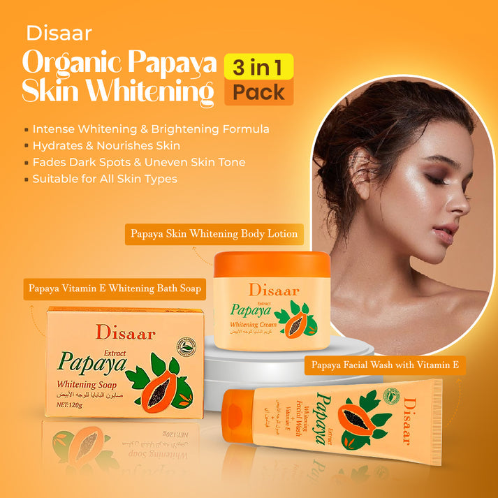 Disaar papaya Organic Papaya Skin Whitening 3 in 1 combo pack