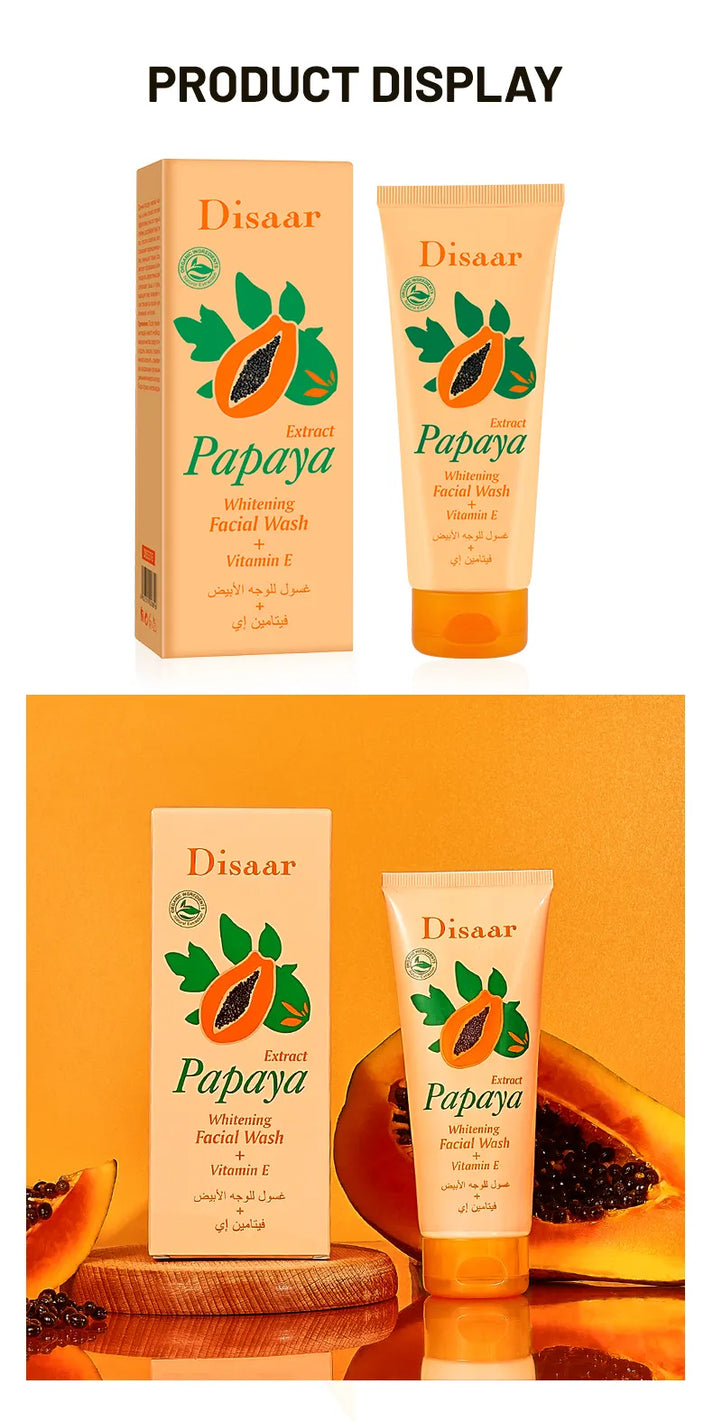 Disaar Papaya whitening facial wash with vitamin e Face Wash