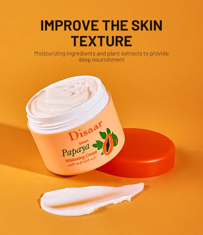 Original Disaar Papaya Moisturizer Face Brightening Cream ,Face Cleancer With Soap Natural Papaya Extract 120g Improves Skin Vibrancy And Hydration