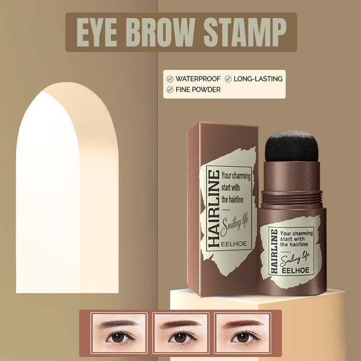 FLOSTRAIN Eyebrow Stamp Stencil Kit, One Step Brow Stamp Makeup Powder Eyebrow Thread