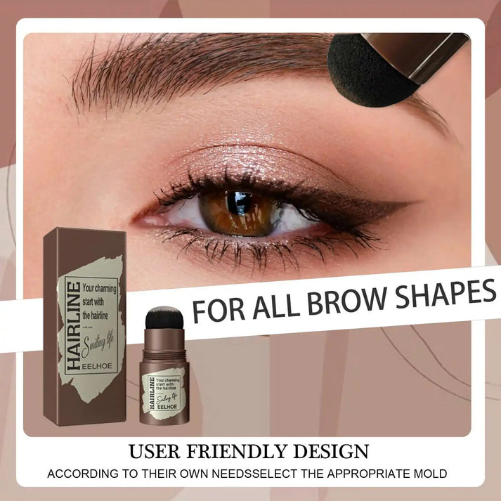 FLOSTRAIN Eyebrow Stamp Stencil Kit, One Step Brow Stamp Makeup Powder Eyebrow Thread