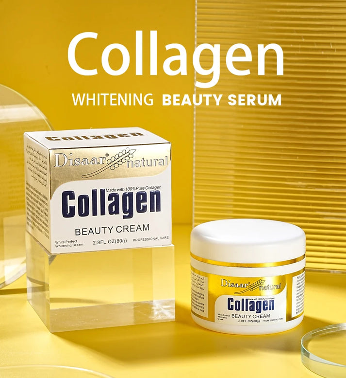 Collagen Cream Forehead Neck Lines Smile Wrinkles Facial Spots Dry Skin Weak Muscules Improve Your Face 80g