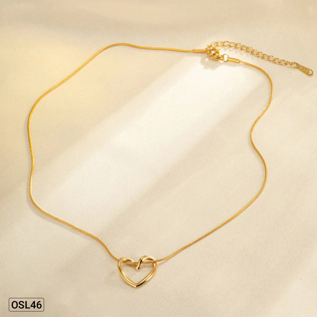 HeartGlow - Gold Plated Heart Pendant for Women (Anti-Tarnish | Waterproof | Minimal Chic) OSL46