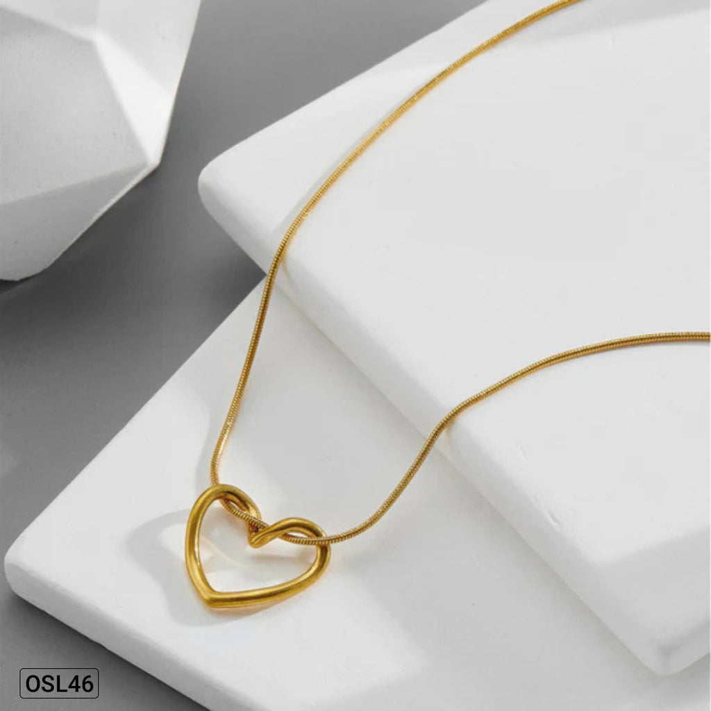 HeartGlow - Gold Plated Heart Pendant for Women (Anti-Tarnish | Waterproof | Minimal Chic) OSL46