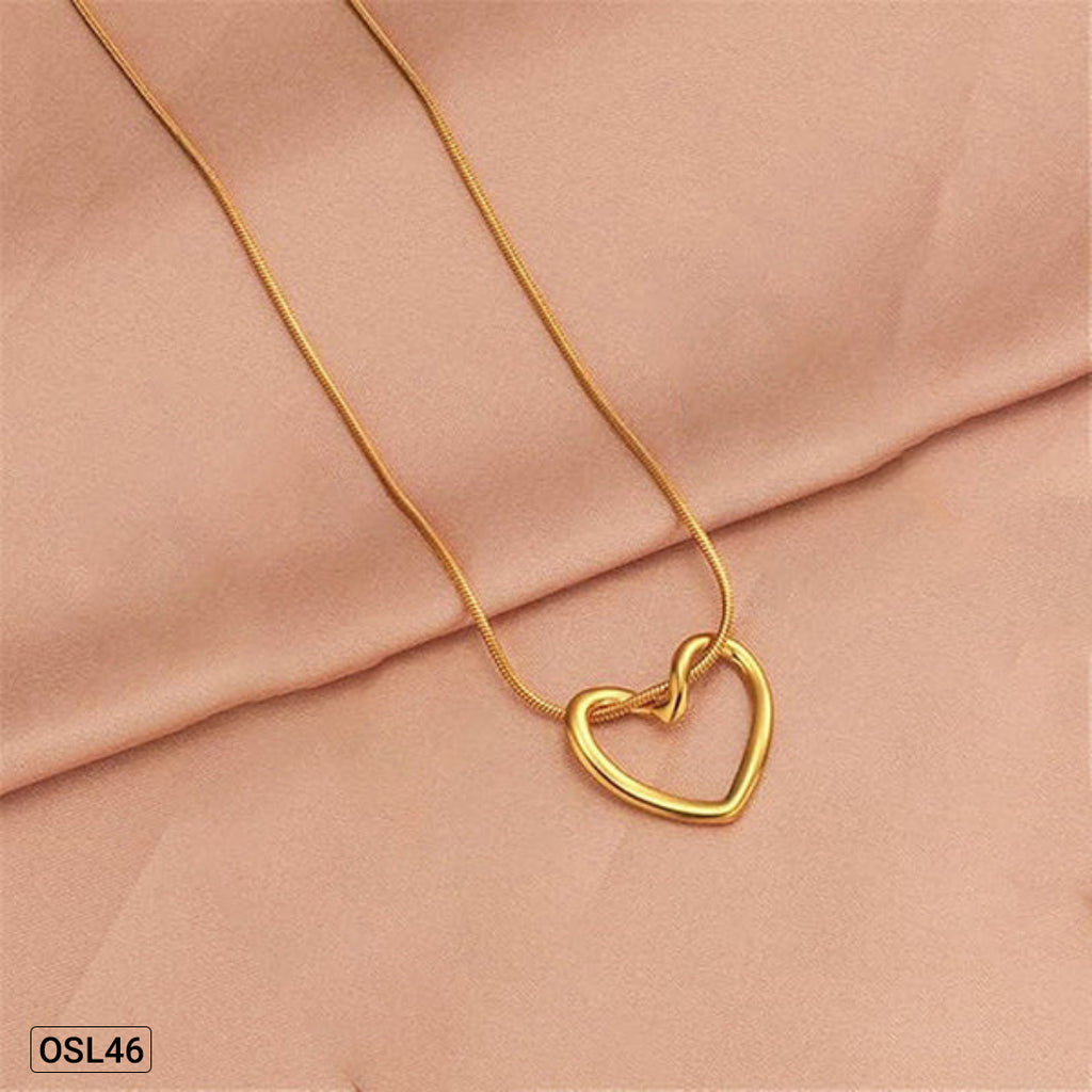 HeartGlow - Gold Plated Heart Pendant for Women (Anti-Tarnish | Waterproof | Minimal Chic) OSL46
