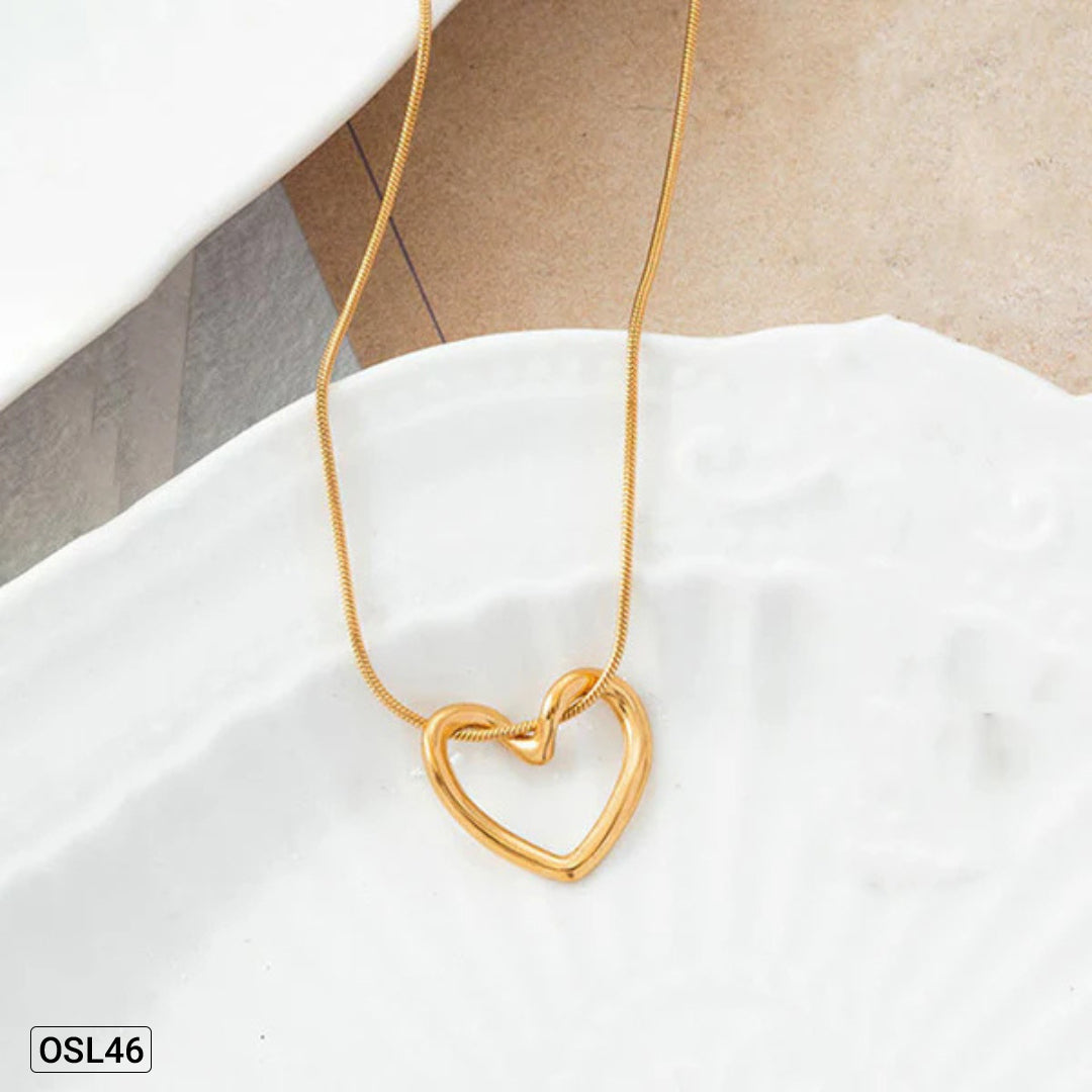 HeartGlow - Gold Plated Heart Pendant for Women (Anti-Tarnish | Waterproof | Minimal Chic) OSL46