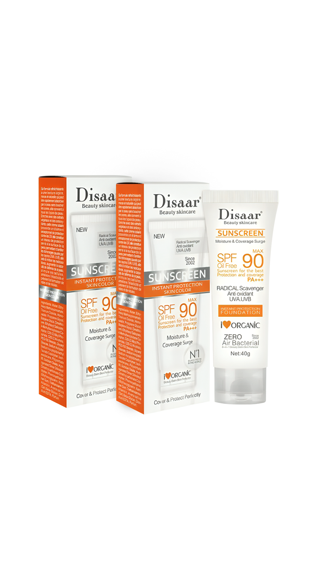 Disaar SPF 90 Face Sunscreen – Double Pack (2 x 40g)