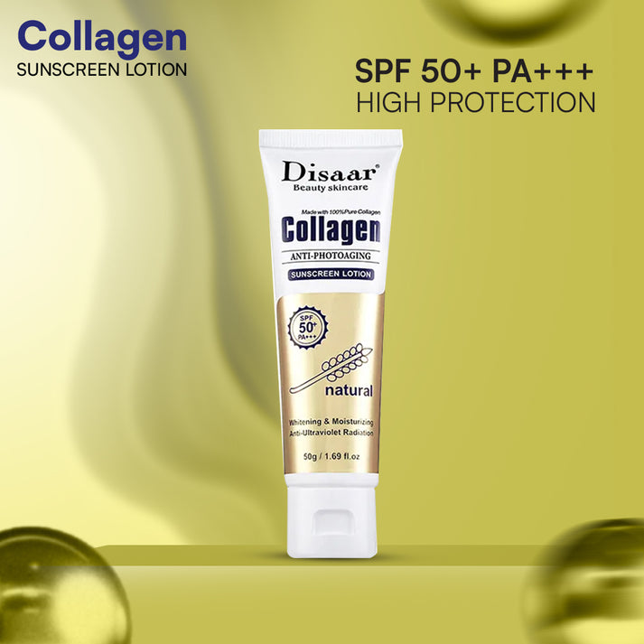 Collagen Sunblock Whitening Spf 50 Anti Sun UV Sunscreen Lotion for Outdoor 50 g