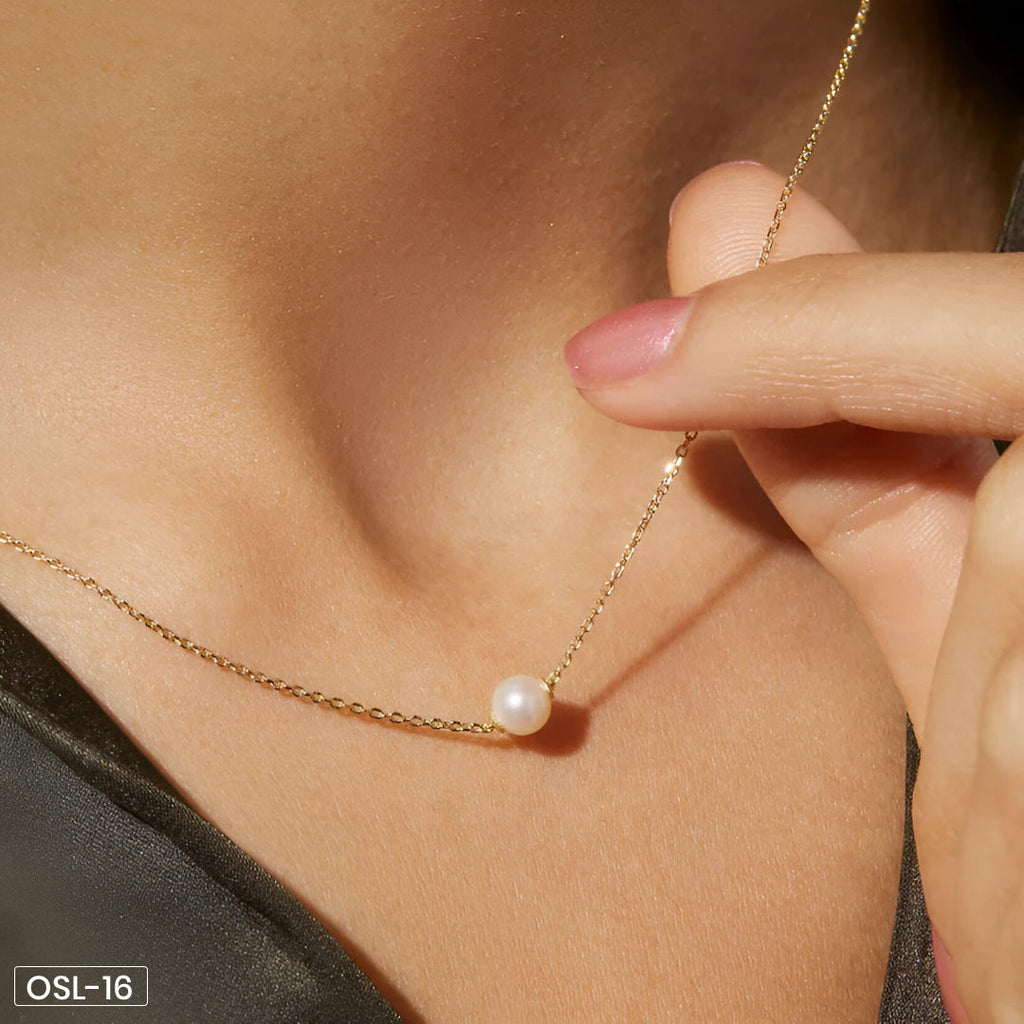 Silver White Pearl Pendant-OSL16