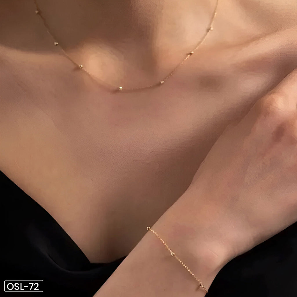 Luxe Gold-Toned Chain Necklace-OSL-72