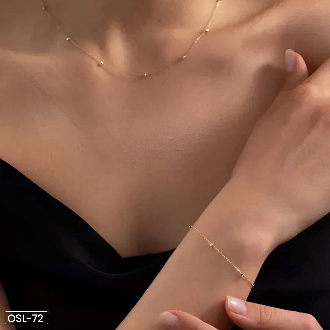 Luxe Gold-Toned Chain Necklace-OSL-72