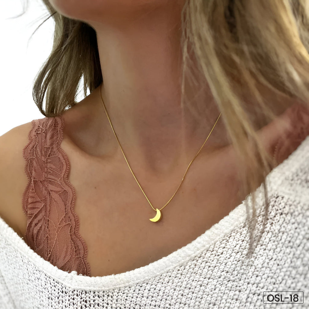 Half Moon Gold Pendant-OSL18