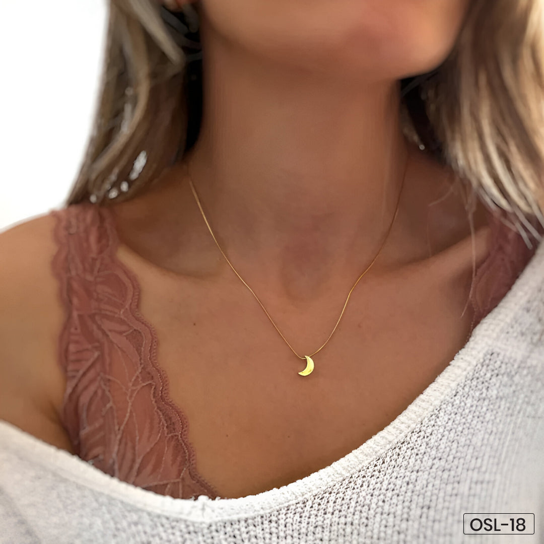Half Moon Gold Pendant-OSL18