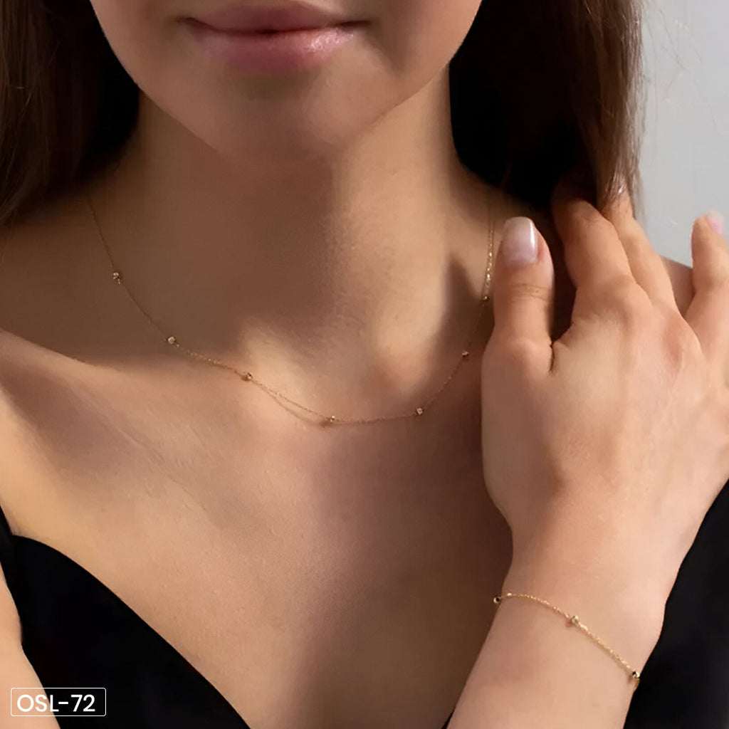 Luxe Gold-Toned Chain Necklace-OSL-72