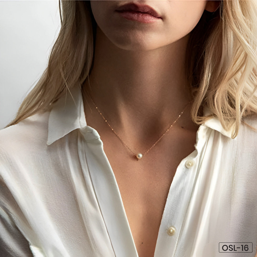 Silver White Pearl Pendant-OSL16