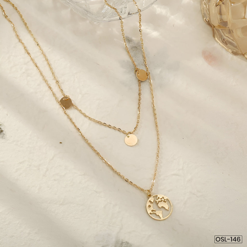 Exquisite Gold Plated Multi-Strand Necklace for Women (Anti-Tarnish) - OSL-146